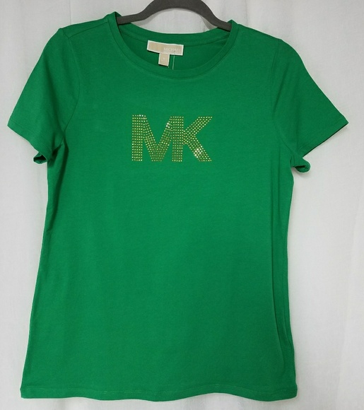 MICHAEL Michael Kors Tops - Michael Kors Short Sleeve "MK" Embellished Tee
